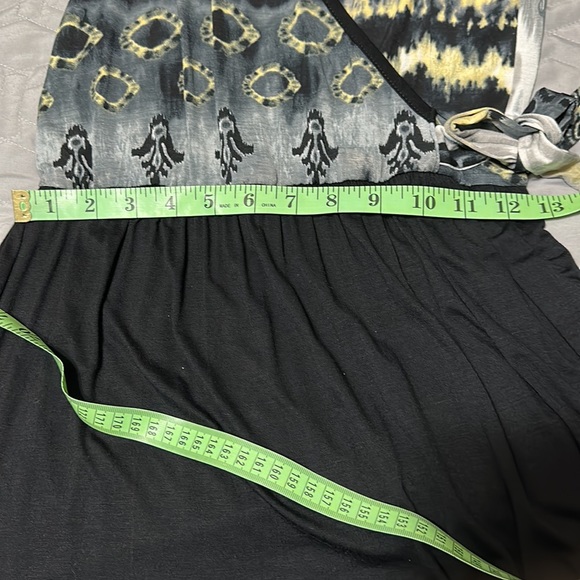 Sz Med⭐️NWT Chris and Carol Ikat Black & Grey Summer Maxi Dress - Picture 11 of 13